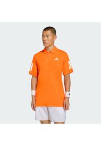 Adidas - Koszulka Club Tennis 3-Stripes Polo. Typ kołnierza: polo. Kolor: pomarańczowy. Materiał: materiał. Sport: tenis #1