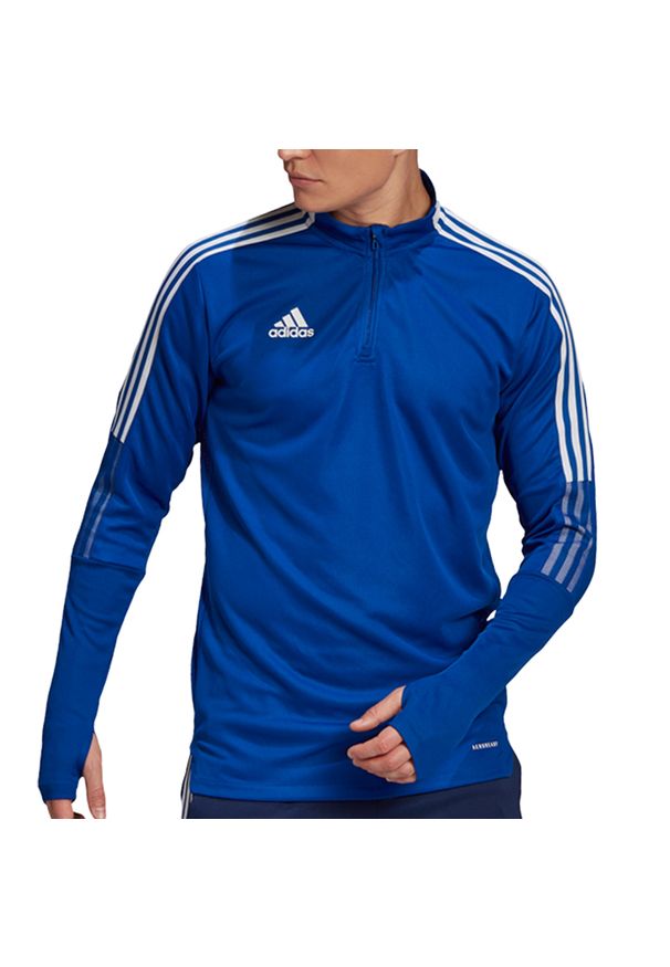 Adidas - Bluza męska adidas Tiro 21 Training Top niebieska. Kolor: niebieski, wielokolorowy, biały. Sport: piłka nożna