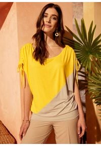 Shirt "nietoperz" bonprix limonka - naturalny. Kolor: żółty #6