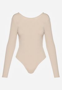 Renee - Jasnobeżowe Basicowe Body Sadovelle. Okazja: na co dzień, na spotkanie biznesowe, do pracy. Kolor: beżowy. Materiał: jeans. Długość rękawa: długi rękaw. Długość: długie. Styl: casual, biznesowy, elegancki, sportowy #7