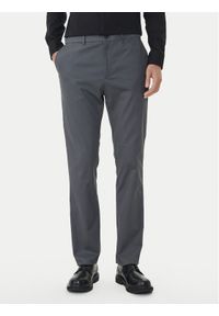 Calvin Klein Chinosy LV04LD613G Szary Slim Fit. Kolor: szary. Materiał: bawełna