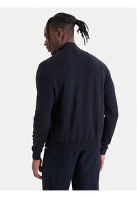 Milestone Kurtka bomber 61163860755 Granatowy Slim Fit. Kolor: niebieski. Materiał: skóra, bawełna #5