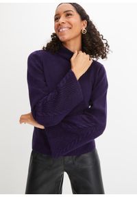 bonprix - Sweter z szerokimi rękawami. Kolor: fioletowy