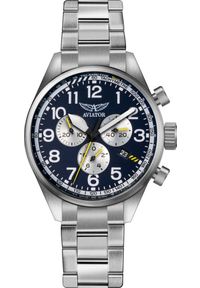 AVIATOR - Zegarek Aviator Zegarek męski Aviator V.2.25.0.170.5 srebrny. Kolor: srebrny #1