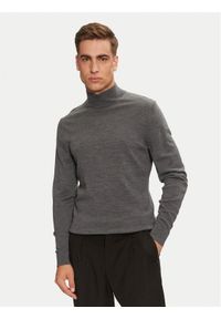 Calvin Klein Sweter Superior K10K110424 Szary Regular Fit. Kolor: szary. Materiał: wełna #1