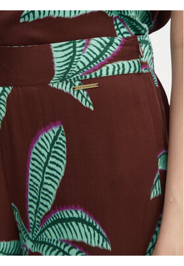 LOLA CASADEMUNT Spodnie materiałowe LS2614055 Brązowy Relaxed Fit. Kolor: brązowy. Materiał: wiskoza