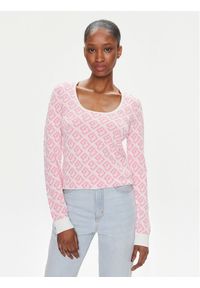 Gaudi Sweter 411BD53024 Różowy Regular Fit. Kolor: różowy. Materiał: wiskoza #1