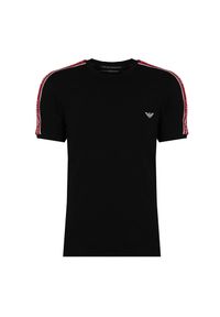 Emporio Armani T-shirt C-neck | 1118903F717 | Mężczyzna | Czarny. Kolor: czarny. Materiał: elastan, bawełna. Wzór: nadruk. Styl: elegancki #1