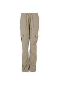Urban Classics - Nylonowe Spodnie Cargo Dla Kobiet. Kolor: wielokolorowy, szary, brązowy. Materiał: nylon