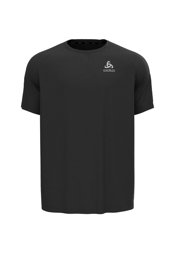Koszulka tech. Męska Odlo T-shirt crew neck ESSENTIAL CHILL-TE. Kolor: czarny, szary, wielokolorowy. Sport: turystyka piesza