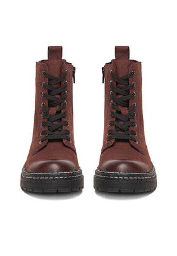 Lasocki Trzewiki CEO-WI23-MICHAELA-02 Bordowy. Kolor: czerwony. Materiał: skóra, nubuk