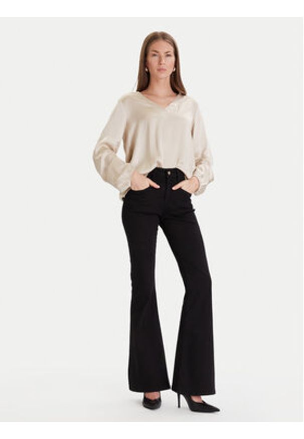 Maryley Bluzka 25IB824/18LA Beżowy Regular Fit. Kolor: beżowy. Materiał: wiskoza