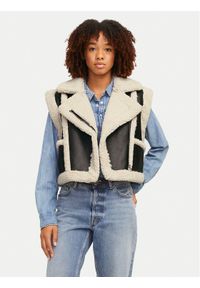 JJXX Bezrękawnik Joanna 12264943 Czarny Regular Fit. Kolor: czarny. Materiał: skóra. Długość rękawa: bez rękawów
