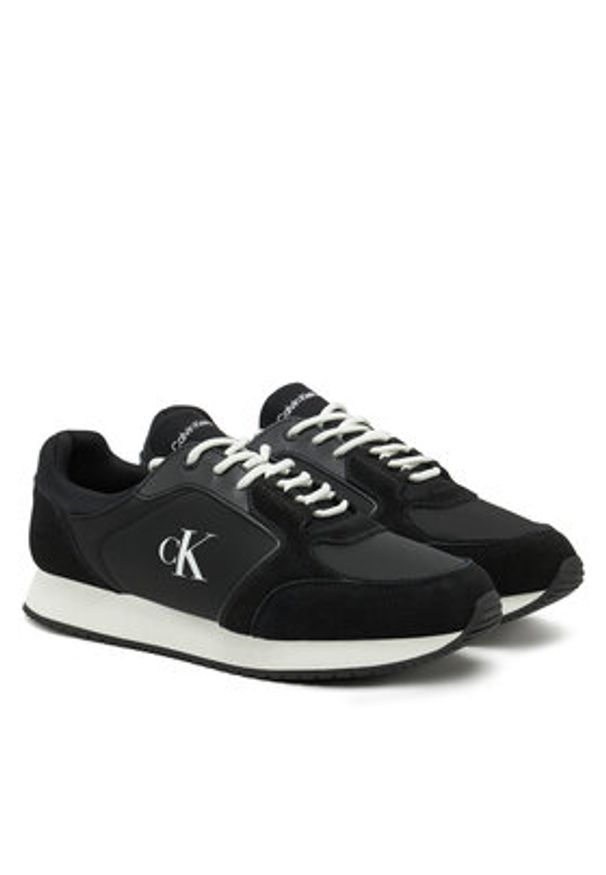 Calvin Klein Jeans Sneakersy Retro Sock Runner Mg YM0YM01152 Czarny. Kolor: czarny. Materiał: materiał