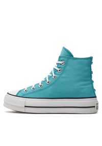 Converse Trampki Chuck Taylor All Star Lift Platform Stars A06492C Turkusowy. Kolor: turkusowy. Materiał: materiał. Obcas: na platformie #5