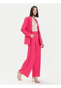 Maryley Spodnie materiałowe 24EB509/04FU Różowy Wide Leg. Kolor: różowy. Materiał: syntetyk #3