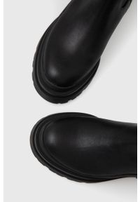 Aldo Kozaki damskie kolor czarny na platformie. Nosek buta: okrągły. Kolor: czarny. Obcas: na platformie #2