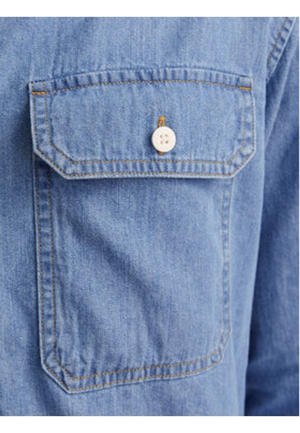 Jack & Jones - Jack&Jones Koszula jeansowa Travis 12269262 Niebieski Comfort Fit. Kolor: niebieski. Materiał: bawełna