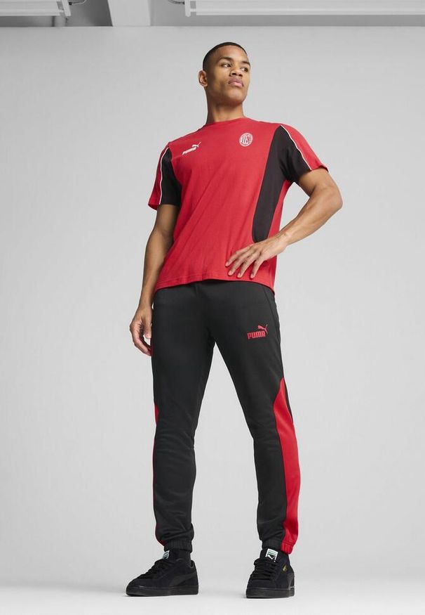 Puma - Męska koszulka AC Milan ftblARCHIVE PUMA For All Time Red Black. Kolor: czarny, czerwony, wielokolorowy. Materiał: guma. Wzór: nadruk