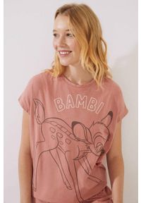 Women Secret - women'secret piżama Disney damska kolor różowy 3135194. Kolor: różowy. Długość: krótkie. Wzór: motyw z bajki #6