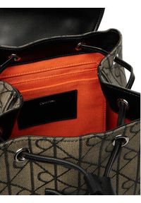 Calvin Klein Plecak Emblem Aop Jacquard Backpack LV04F3536G Brązowy. Kolor: brązowy. Materiał: materiał #2