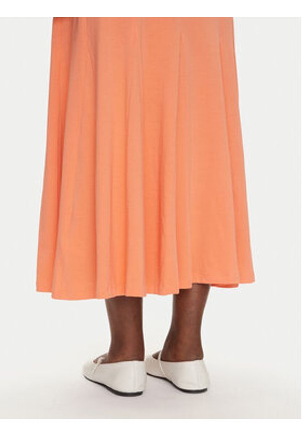 Bomboogie Sukienka codzienna AW8942TJOR5 Pomarańczowy Regular Fit. Okazja: na co dzień. Kolor: pomarańczowy. Materiał: bawełna. Typ sukienki: proste. Styl: casual