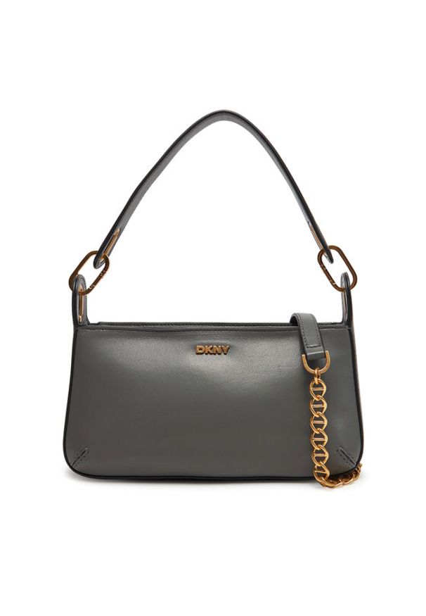 DKNY Torebka R44EKI56 Szary. Kolor: szary. Materiał: skórzane