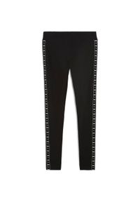 Spodnie Puma Ess Tape Leggings, Kobiety. Kolor: czarny. Materiał: bawełna, materiał