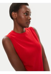 Brave Soul Top LKV-555BARCAC Czerwony Straight Fit. Kolor: czerwony. Materiał: syntetyk