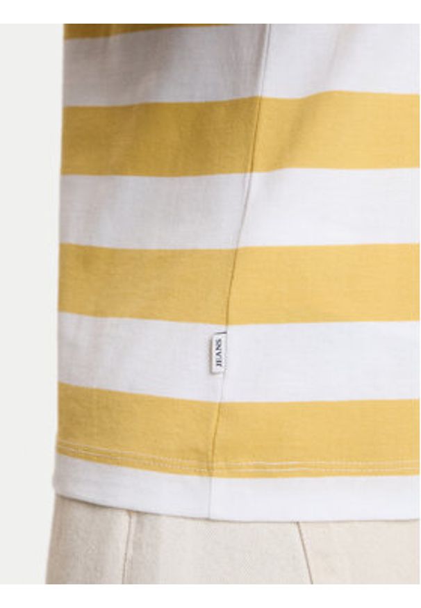 Guess Jeans T-Shirt M4YI84 K9XF1 Żółty Regular Fit. Kolor: żółty. Materiał: bawełna