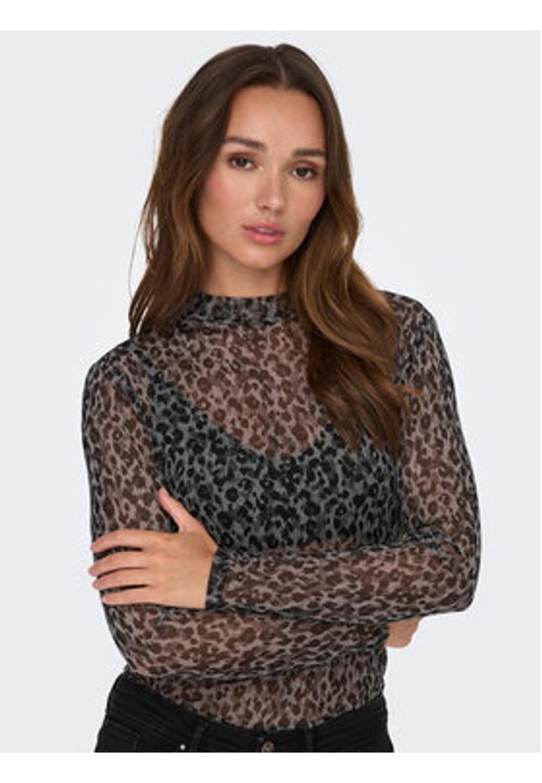 JDY Bluzka 15272694 Czarny Stretch Fit. Kolor: czarny. Materiał: syntetyk