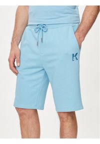Karl Lagerfeld - KARL LAGERFELD Szorty sportowe 705889 542900 Błękitny Regular Fit. Kolor: niebieski. Materiał: bawełna. Styl: sportowy #1