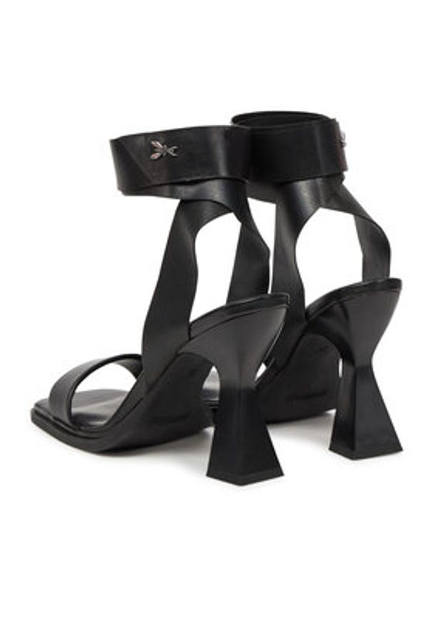 Patrizia Pepe Sandały 8X0066/L078 Czarny. Kolor: czarny. Materiał: skóra