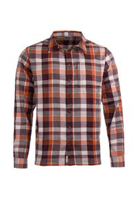ICEPEAK - Stylowa wodoodporna kurtka męska Icepeak Bingen Check L. Kolor: wielokolorowy, brązowy, pomarańczowy. Materiał: poliester, bawełna. Styl: elegancki #1