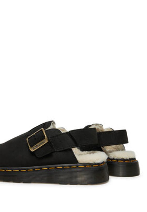 Dr. Martens Klapki Jorge II Faux 31264001 Czarny. Kolor: czarny. Materiał: nubuk, skóra