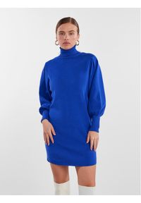 YAS Sukienka dzianinowa 26030696 Niebieski Regular Fit. Kolor: niebieski. Materiał: dzianina, wiskoza