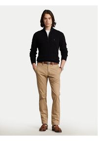 Polo Ralph Lauren Sweter 710876766005 Czarny Regular Fit. Typ kołnierza: polo. Kolor: czarny. Materiał: wełna #3