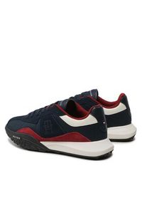 TOMMY HILFIGER - Tommy Hilfiger Sneakersy Retro Modern Runner Mix FM0FM04363 Granatowy. Kolor: niebieski. Materiał: zamsz, skóra #3