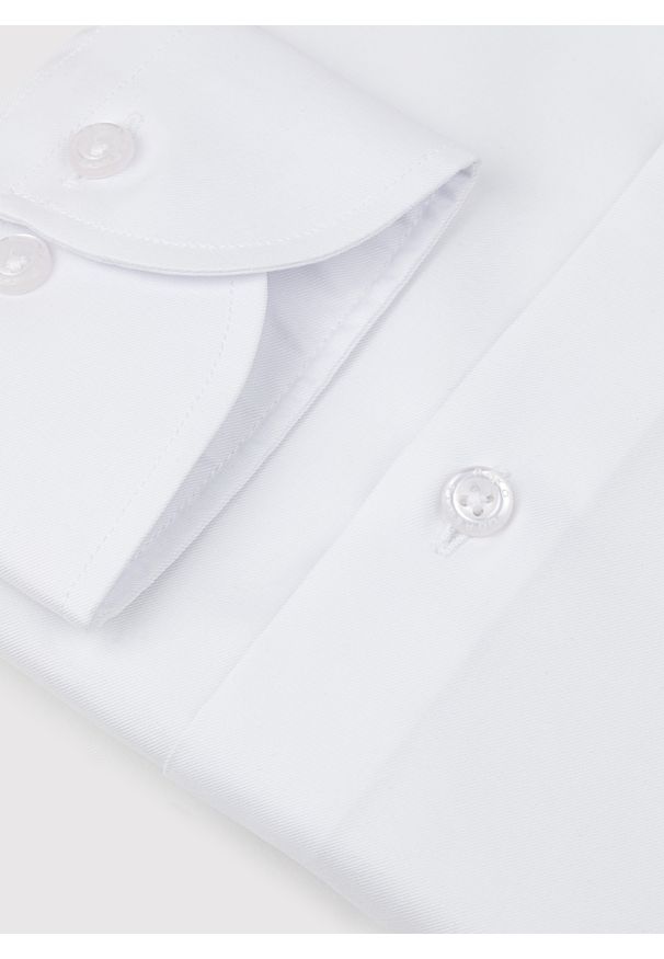 Pako Lorente - PAKO LORENTE – Biała koszula męska ze stójką. Typ kołnierza: kołnierzyk stójkowy. Kolor: biały. Materiał: bawełna. Długość rękawa: długi rękaw. Długość: długie. Wzór: gładki