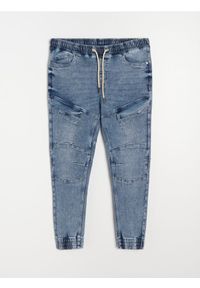 Sinsay - Spodnie jogger slim fit - granatowy. Kolor: niebieski #1