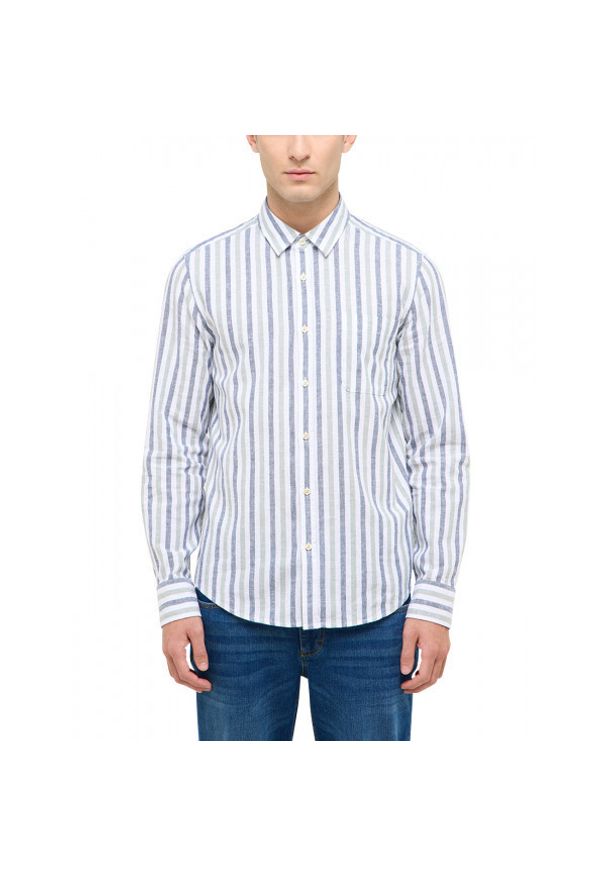 Męska Koszula Mustang Style Rawlins Green Multi Bold Stripe 1016470 12744