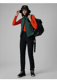 4f - 4F Spodnie trekkingowe szybkoschnące damskie - czarne L. Kolor: czarny. Materiał: tkanina, materiał. Długość: długie. Sport: turystyka piesza #1