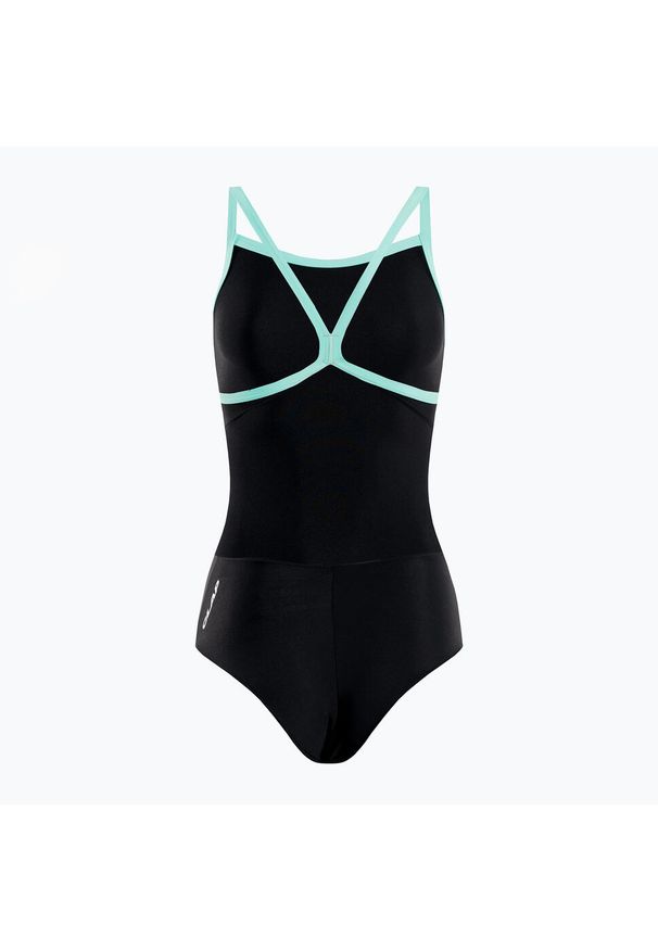 CLAP - Strój pływacki jednoczęściowy damski CLap Jednowarstwowy. Kolor: wielokolorowy, niebieski, czarny