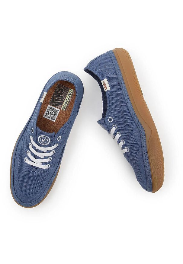 Trampki Vans Circle Vee, Dla obu płci. Kolor: niebieski. Materiał: materiał