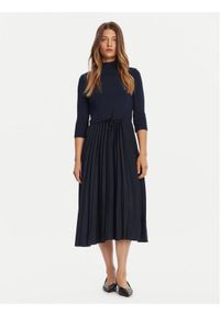 TOMMY HILFIGER - Tommy Hilfiger Sukienka codzienna WW0WW46138 Granatowy Slim Fit. Okazja: na co dzień. Kolor: niebieski. Materiał: wiskoza. Typ sukienki: proste. Styl: casual