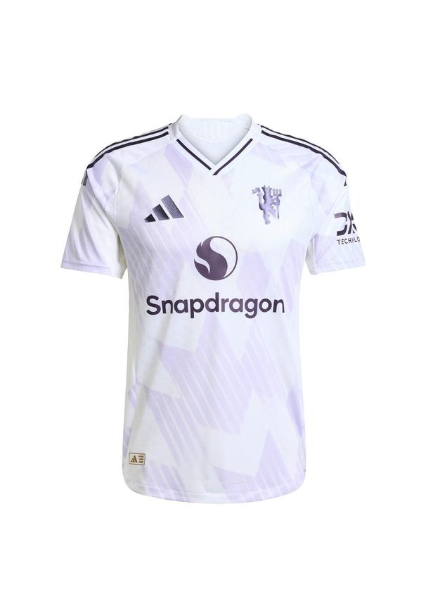 Adidas - Autentyczna wyjazdowa koszulka Manchester United 25/26. Kolor: biały. Sport: piłka nożna