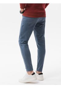 Ombre Clothing - Spodnie męskie jeansowe o kroju SLIM FIT P1058 - granatowe - XXL. Okazja: na co dzień. Kolor: niebieski. Materiał: jeans. Wzór: gładki. Styl: casual, elegancki, sportowy #4
