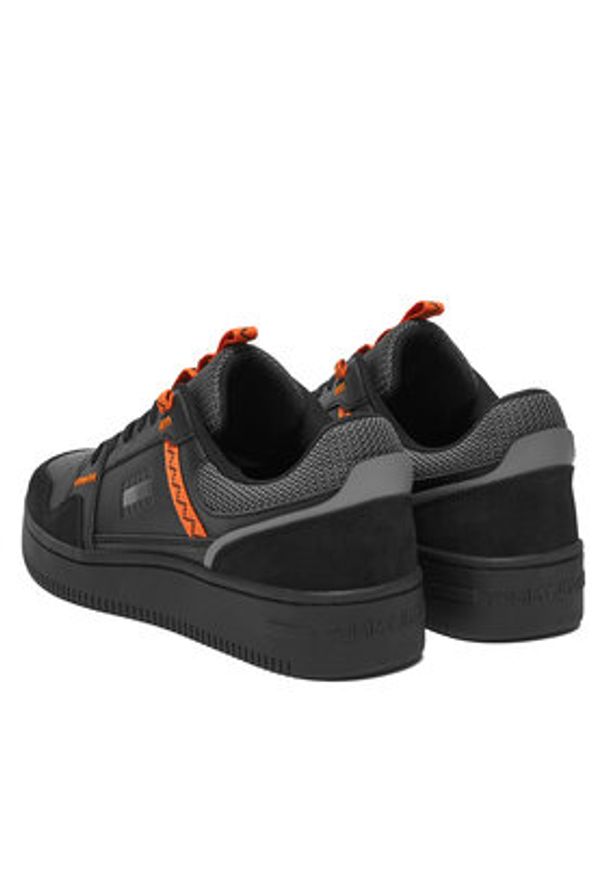 Tommy Jeans Sneakersy Tjm Retro Basket EM0EM01657 Czarny. Kolor: czarny. Materiał: skóra