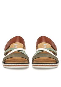 Rieker Klapki V3652-91 Brązowy. Kolor: brązowy. Materiał: materiał #5