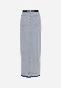 Born2be - Jasnoniebieska Spódnica Jeansowa o Ołówkowym Kroju z Rozcięciem z Przodu Ramalla. Kolor: niebieski. Materiał: jeans #3